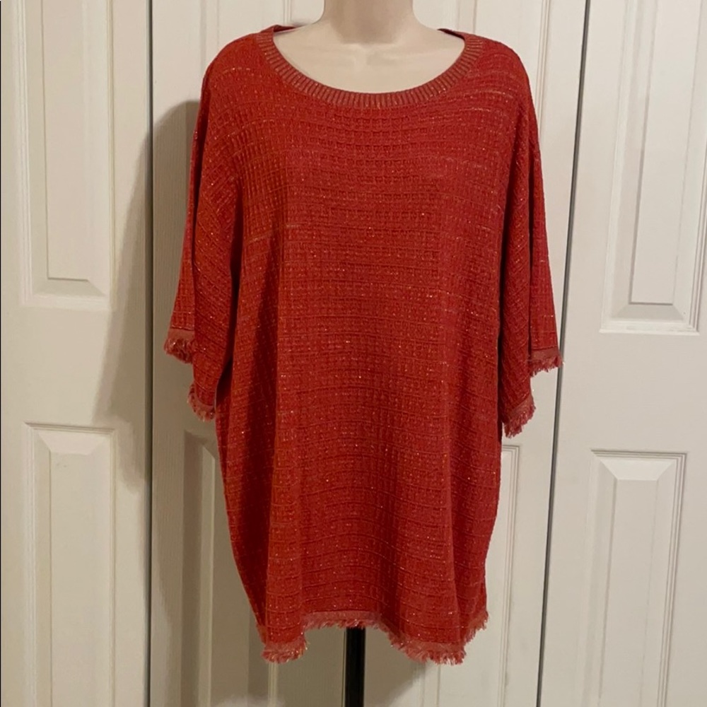 Zara Textured oversized Sweater w/shimmer thread